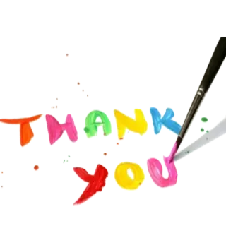 😍 Thank You спасибо, благодарность, признательность, красочный, рукописный, краска telegram sticker