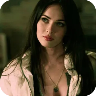 💇 woman, portrait, Megan Fox, actress, beautiful, celebrity telegram sticker