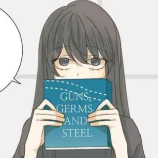 ⛲ Guns, Germs, and Steel GUNS, GERMS AND STEEL libro, no ficción, historia, armas, gérmenes, acero telegram sticker