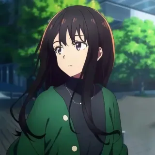 😌 Anime, Ragazza, Personaggio, Arte, Illustrazione, Cartone animato telegram sticker