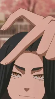 🔲 Baji Keisuke Tokyo Revengers Baji Keisuke, Anime, Tokyo Revengers, Postać, Serce dłońmi telegram sticker