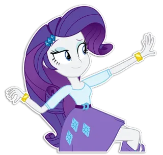 😏 Rarity My Little Pony Rarity, Equestria Girls, My Little Pony, Desenho animado, Animado, Personagem feminina telegram sticker