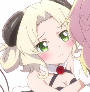 🥺 anime, girl, horns, cute, character telegram sticker