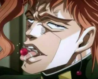 🤤 Noriaki Kakyoin JoJo's Bizarre Adventure Anime, Manga, Noriaki Kakyoin, Kirsche, Essen telegram sticker