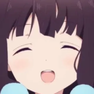 💕 anime, cartoon, character, smiling, girl, portrait telegram sticker