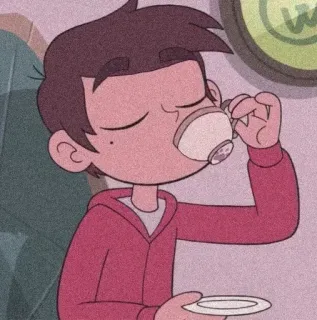 ☕️ Marco Diaz Star vs. the Forces of Evil cartoon, tea, character, beverage, star vs the forces of evil, marco diaz telegram sticker