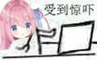 😧 受到惊吓 Chica anime, Caricatura, Pegatina, Impactado/a, Ordenador, Kawaii whatsapp sticker