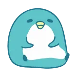 🍗 penguin, imut, hewan, burung, kartun, biru telegram sticker