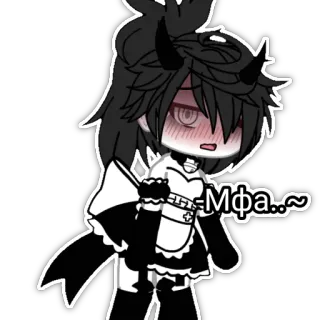 🥵 Мфа..~ Gacha, Anime, Maid Outfit, Hörner telegram sticker