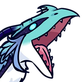 😁 มังกร, แฟนตาซี, สิ่งมีชีวิต, ในตำนาน, สัตว์, หัว telegram sticker