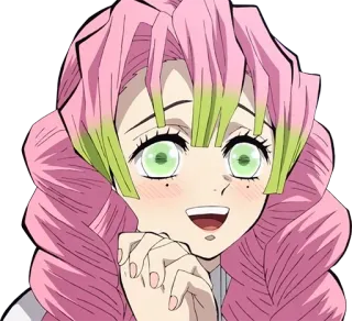 😲 Mitsuri Kanroji Demon Slayer anime, demon slayer, mitsuri kanroji, waifu, cute telegram sticker