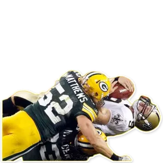 🇧🇧 американский футбол, спорт, захват, игра, спортсмены, Green Bay Packers, New Orleans Saints telegram sticker