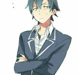 ⛓ Hachiman Hikigaya My Teen Romantic Comedy SNAFU Anime, Charakter, Otaku, Teenager, Schule whatsapp sticker
