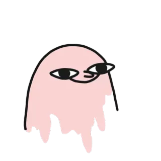 🙂 ブロブ, キャラクター, 漫画, 面白い, 目, ミーム telegram sticker