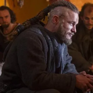 ⚔ Ragnar Lothbrok Vikings Викинг, Рагнар, Историческая драма, Трэвис Фиммел, Сериал, Средневековье whatsapp sticker