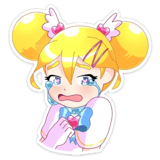 😭 ragazza anime, piangere, triste, carina, lacrime, kawaii telegram sticker