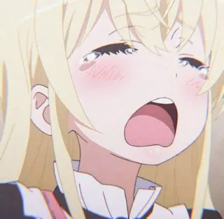 😫 Anime, Desenho animado, Chorando, Menina, Triste, Emocional telegram sticker