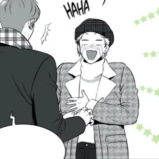 ✉️ HAHA joy, happiness, celebration, laughter, comic, manga, black and white telegram sticker