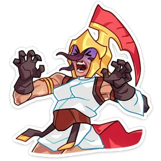 ⭐ fantasy, armor, helmet, warrior, fighter, character telegram sticker