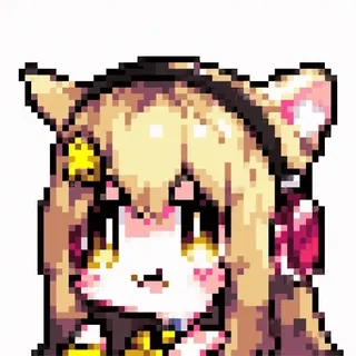 😆 Anime, Kocia dziewczyna, Pixel art, Słodkie, Kawaii telegram sticker