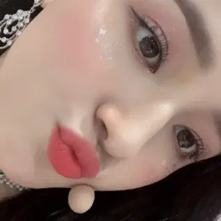 😉 Gesicht, Schönheit, Make-up, Frau, Kosmetik, Porträt telegram sticker