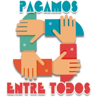 🌝 PAGAMOS
ENTRE TODOS unità, collaborazione, lavoro di squadra, spagnolo, mani, comunità telegram sticker