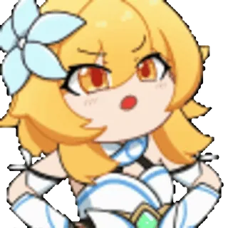 😡 动漫, 贴纸, 卡通, 金发, 女性, 困惑 telegram sticker