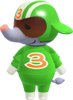 🐘 Moose Animal Crossing 3 Animal Crossing, Elch, Sportler, Videospiel, süß, Cartoon telegram sticker