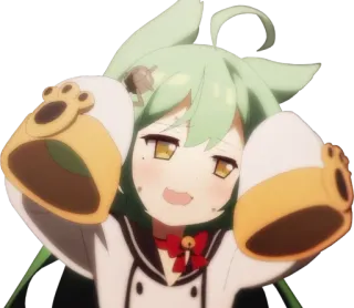 😒 anime, cartoon, kawaii, cute, cat, girl, character whatsapp sticker