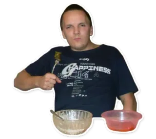 🍴 enjoy HAPPINESS homem, comida, comendo, garfo telegram sticker