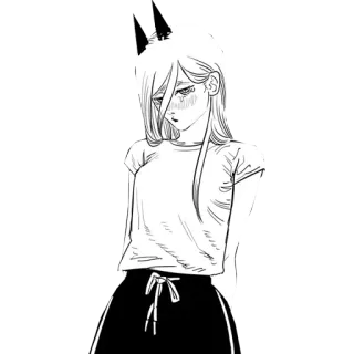 😳 Power Chainsaw Man anime, manga, chainsaw man, power, cartoon telegram sticker