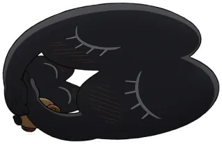 🫂 dormir, animal, dessin animé, chat, mignon, rêver telegram sticker