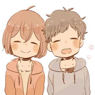 😊 Anime, Coppia, Amore, Kawaii, Carino, Relazione telegram sticker