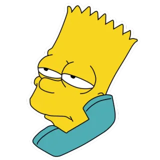 ☎ Bart Simpson The Simpsons cartoon, Bart Simpson, The Simpsons, character, humor, animation telegram sticker