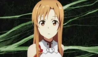 😶 Asuna Yuuki Sword Art Online anime, cartone animato, ragazza, ritratto, personaggio, bionda, manga telegram sticker