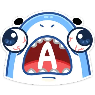 😲 A Letra A, Personagem de desenho animado, Adesivo, Ilustração telegram sticker
