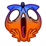 😱 chocado, surpreso, emoticon, emoji, assustado, medo whatsapp sticker
