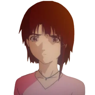 😟 Lain Iwakura Serial Experiments Lain anime, lain, cyberpunk, serial experiments lain, personnage whatsapp sticker