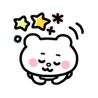 💨 หมี, น่ารัก, คาวาอิ, ง่วง, ดาว, การ์ตูน telegram sticker