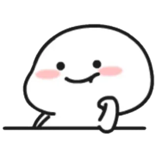 🤔 Cartoon, Niedlich, Emoji, Figur, Blob telegram sticker