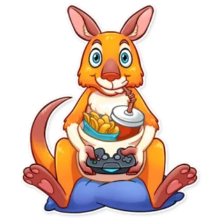 Mr. Kangaroo telegram stickers