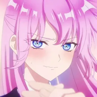 🐻 Anime, Mädchen, rosa Haare, Charakter, süß telegram sticker