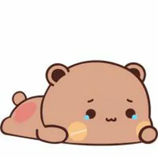 🐻 悲伤, 哭泣, 熊, 卡通, 可爱, 动物, 卡哇伊 telegram sticker