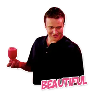 😘 BEAUTIFUL beau, verre à vin, homme, célébration, toast telegram sticker