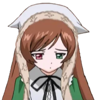 😞 аниме, девушка, милый, грустный, персонаж telegram sticker
