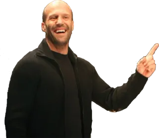 🖕 Jason Statham attore, uomo, indicare, ridere telegram sticker