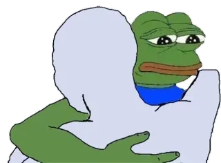 🔪 Pepe the Frog Pepe, knuffel, meme, kikker, verdrietige kikker whatsapp sticker