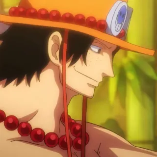 ☺️ Ace One Piece Anime, Personnage, As, One Piece telegram sticker