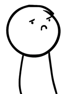 😒 boneco palito, desenho animado, personagem, zangado, rabisco whatsapp sticker