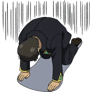 😵 Anime, Membungkuk, Maaf, Formal telegram sticker